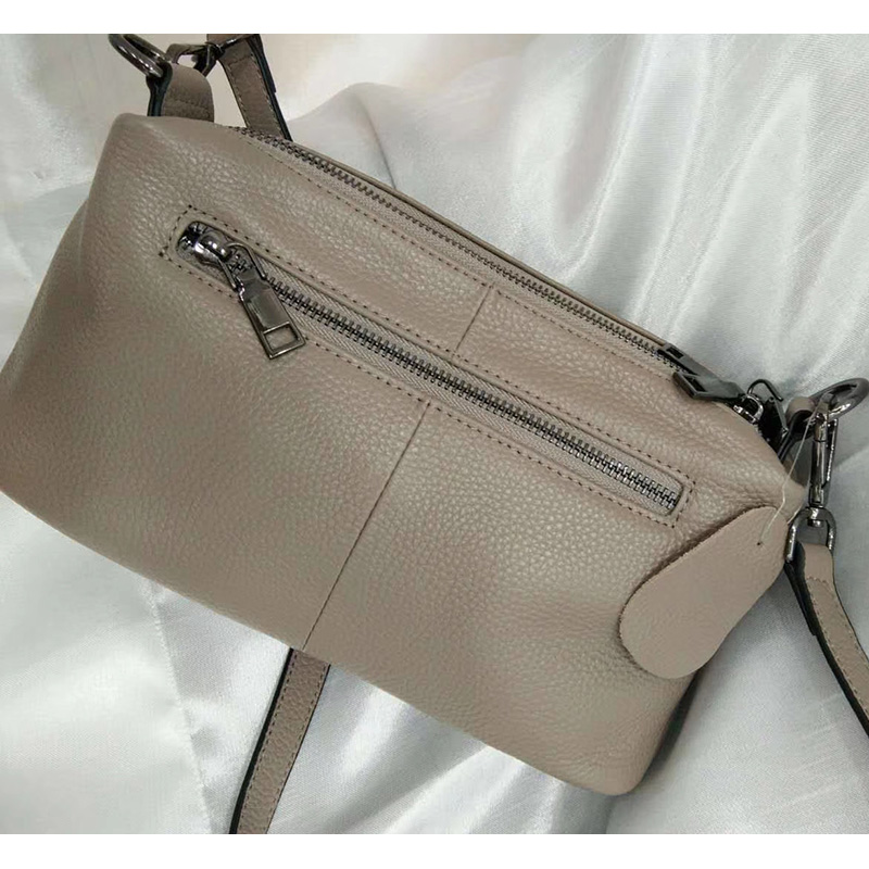 3 Sections Real Leather Crossbody Bag LH2906_5 Colors