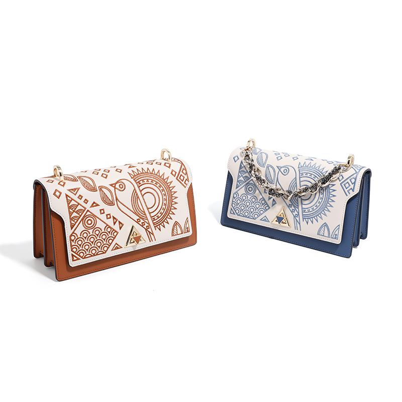 Animal Pattern Stiching Women Leather Crossbody Purese LH3463_2 Colors