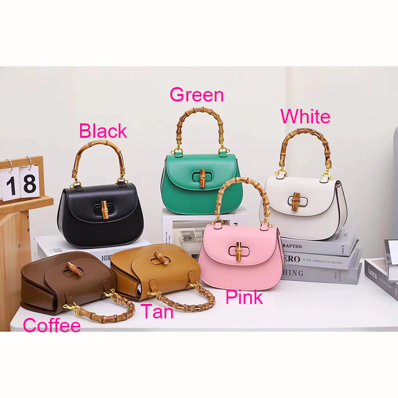 Banboo Handle Patent Leather Crossbody Bag LH3454_6 Colors