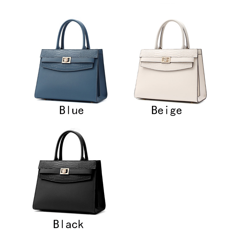 Belt Real Leather Tote Purse Women Handbags LH3581_3 Colors