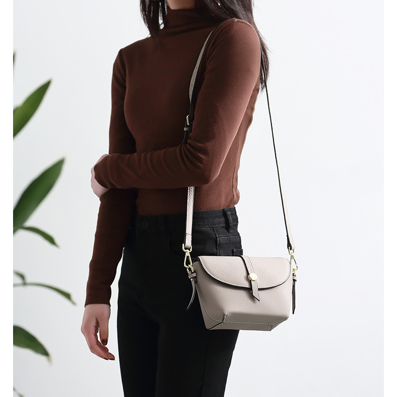 Chic Mini Real Leather Crossbody Bag LH2664_5 Colors