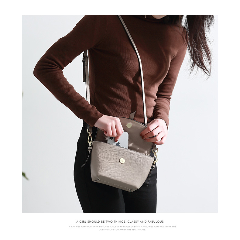 Chic Mini Real Leather Crossbody Bag LH2664_5 Colors