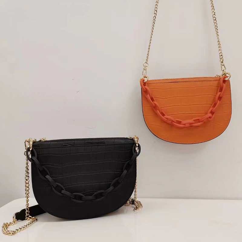 Crocodile Pattern Crossbody Bag Leather Handbags LH3331_3Colors