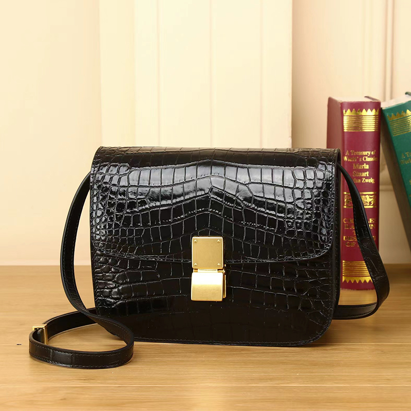Crocodile Pattern Ladies Leather Purse Womens Crossbody Bags LH3482_4 Colors
