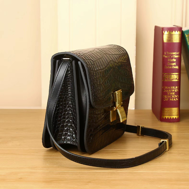 Crocodile Pattern Ladies Leather Purse Womens Crossbody Bags LH3482_4 Colors
