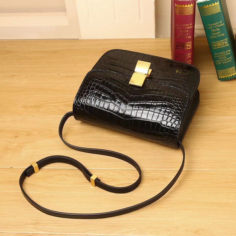 Crocodile Pattern Ladies Leather Purse Womens Crossbody Bags LH3482_4 Colors
