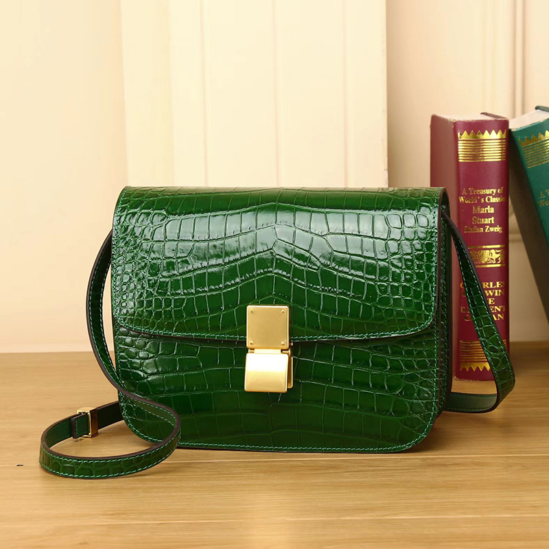 Crocodile Pattern Ladies Leather Purse Womens Crossbody Bags LH3482_4 Colors