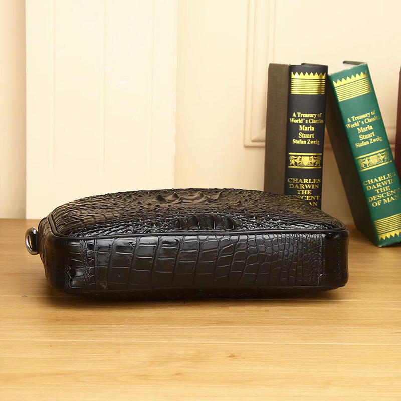 Crocodile Pattern Real Leather Crossbody Bag LH3432
