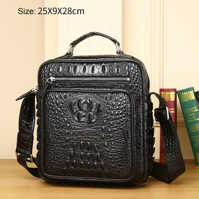 Crocodile Pattern Real Leather Crossbody Bag Mens Bag LH3433