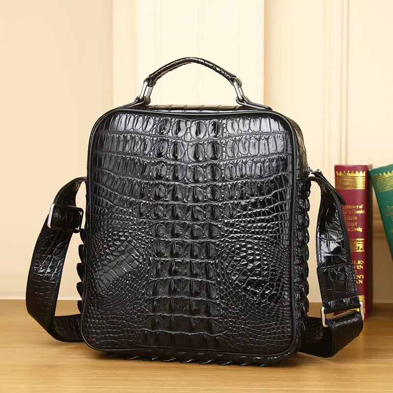 Crocodile Pattern Real Leather Crossbody Bag Mens Bag LH3433