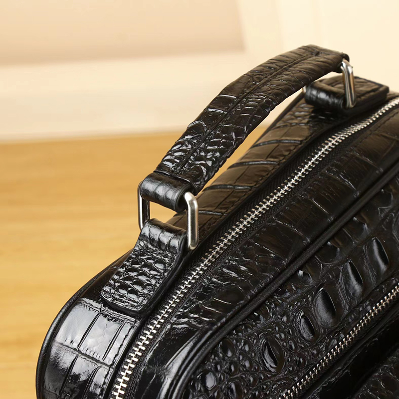 Crocodile Pattern Real Leather Crossbody Bag Mens Bag LH3433