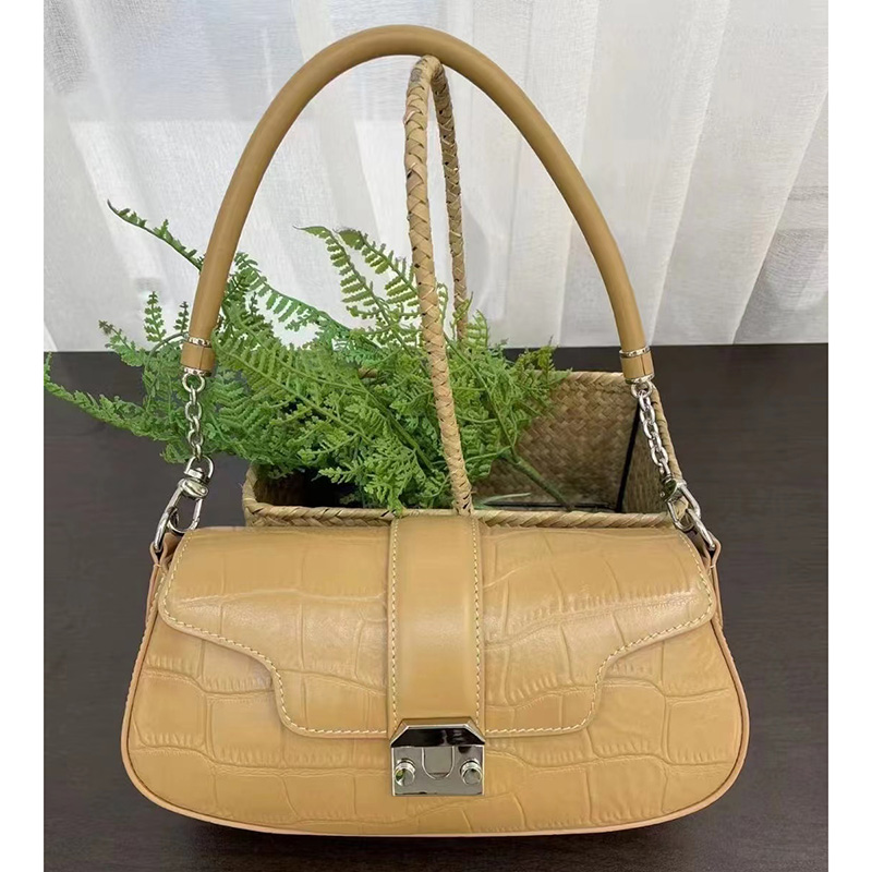 Crocodile Pattern Real Leather Purse Women Crossbody Bag LH3523_7 Colors
