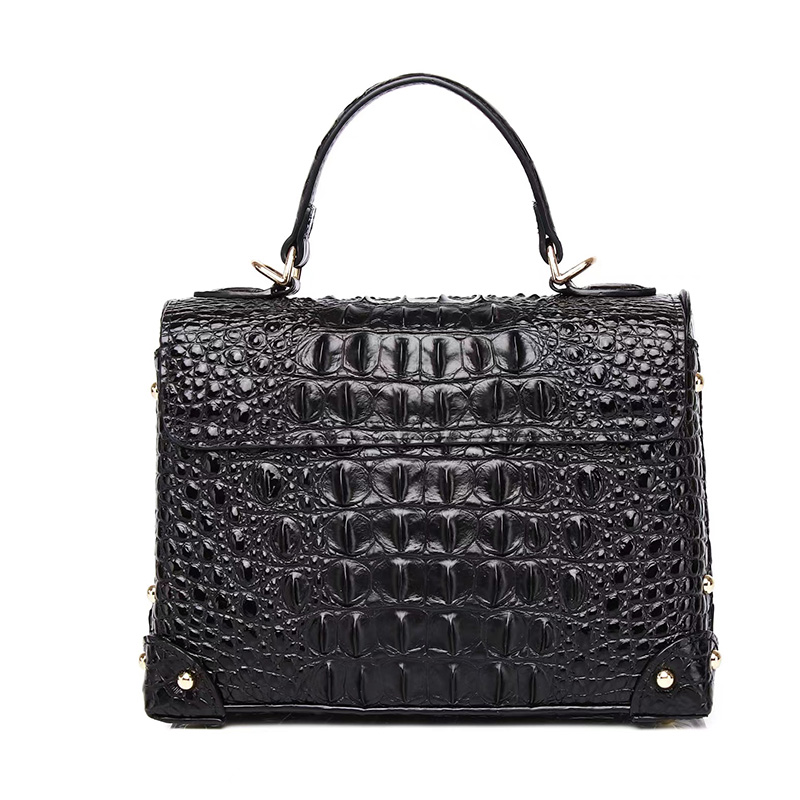 Crocodile Pattern Real Leather Satchel Bag Womens Purse LH3428_2 Colors