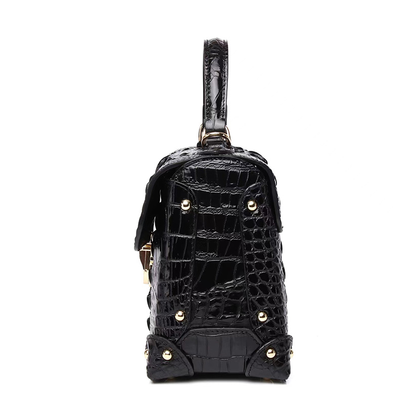 Crocodile Pattern Real Leather Satchel Bag Womens Purse LH3428_2 Colors