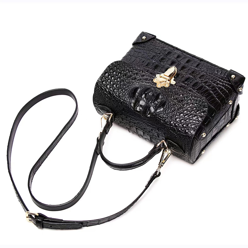 Crocodile Pattern Real Leather Satchel Bag Womens Purse LH3428_2 Colors