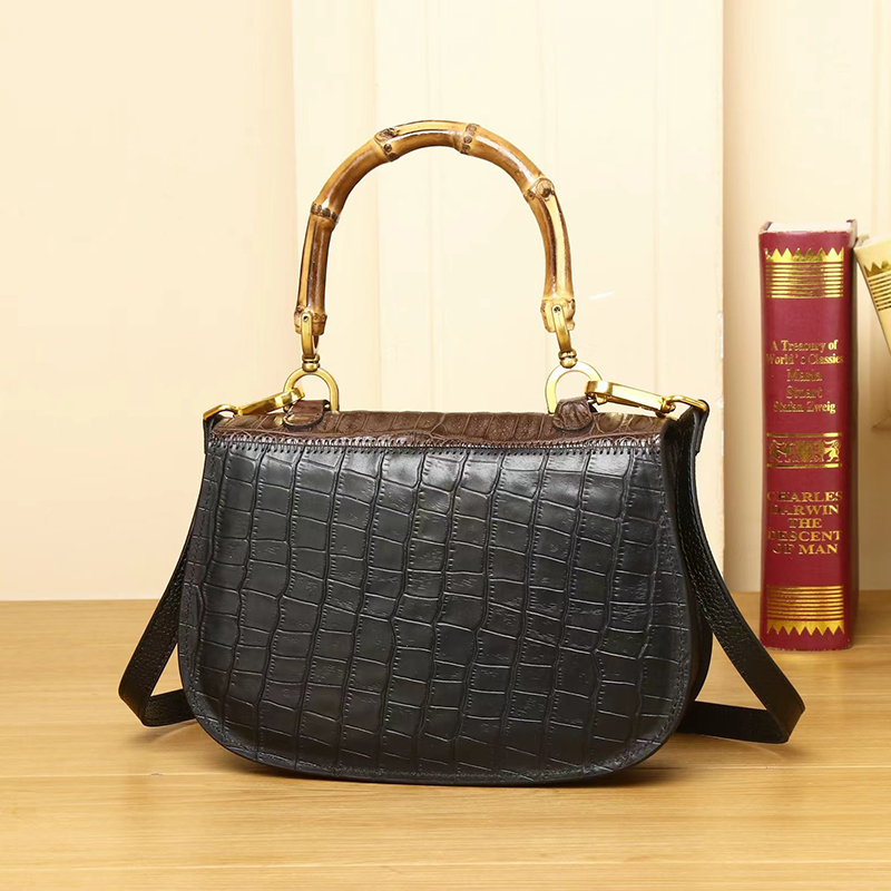 Crocodile Pattern Real Leather Tote Bag Women Tote LH3430_3 Colors