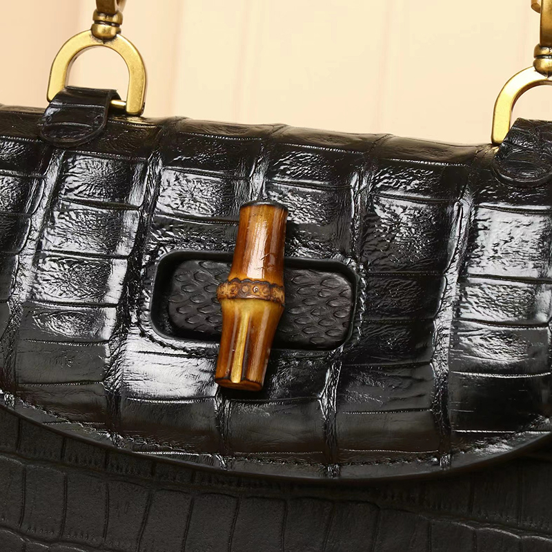 Crocodile Pattern Real Leather Tote Bag Women Tote LH3430_3 Colors