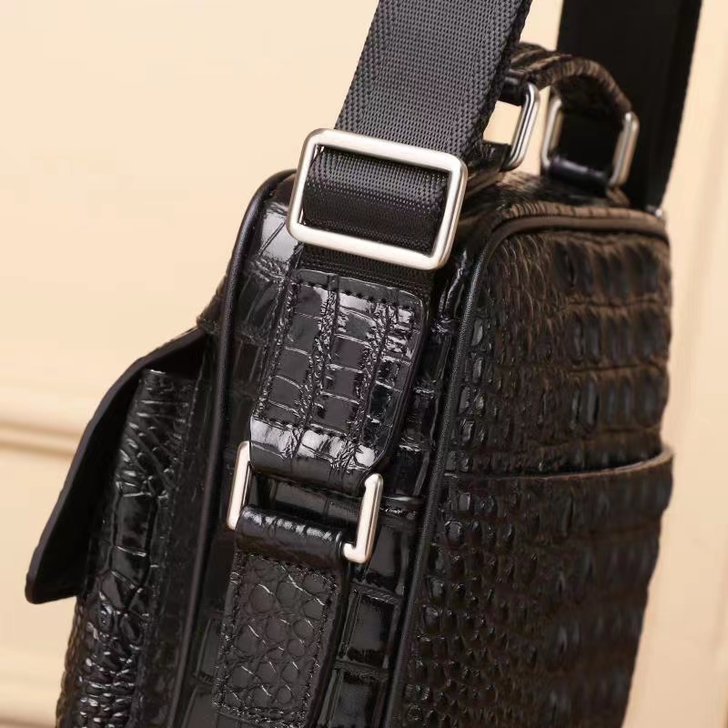 Crocodile Pattern Real Leather Tote Crossbody Mens Bag LH3441
