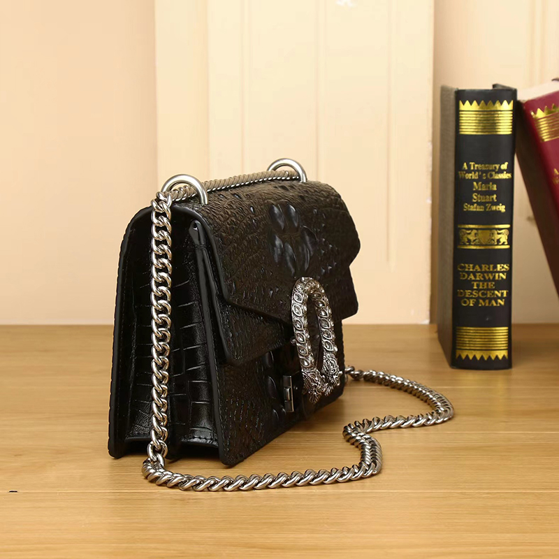 Crocodile Pattern Women Satchel Bag Leather Crossbody Bag LH3479_3 Colors