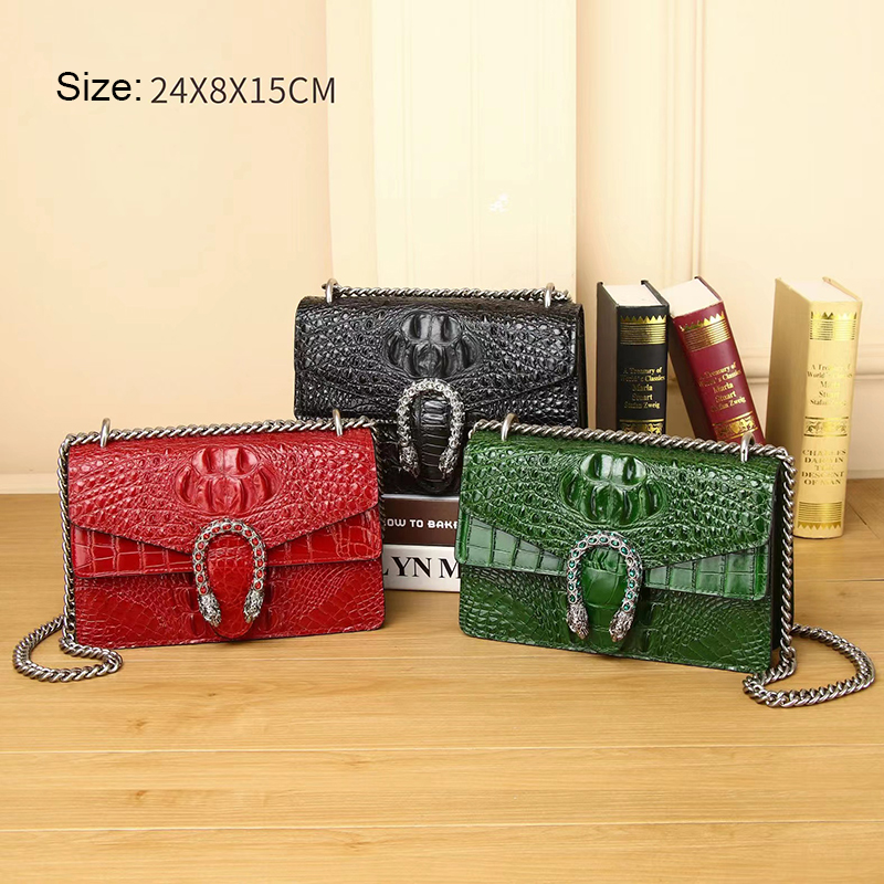Crocodile Pattern Women Satchel Bag Leather Crossbody Bag LH3479_3 Colors