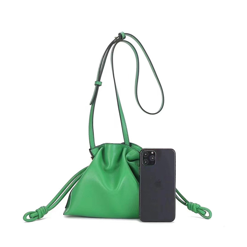 Cute Ladies Drawstring Leather Crossbody Bag LH3174_6 Colors