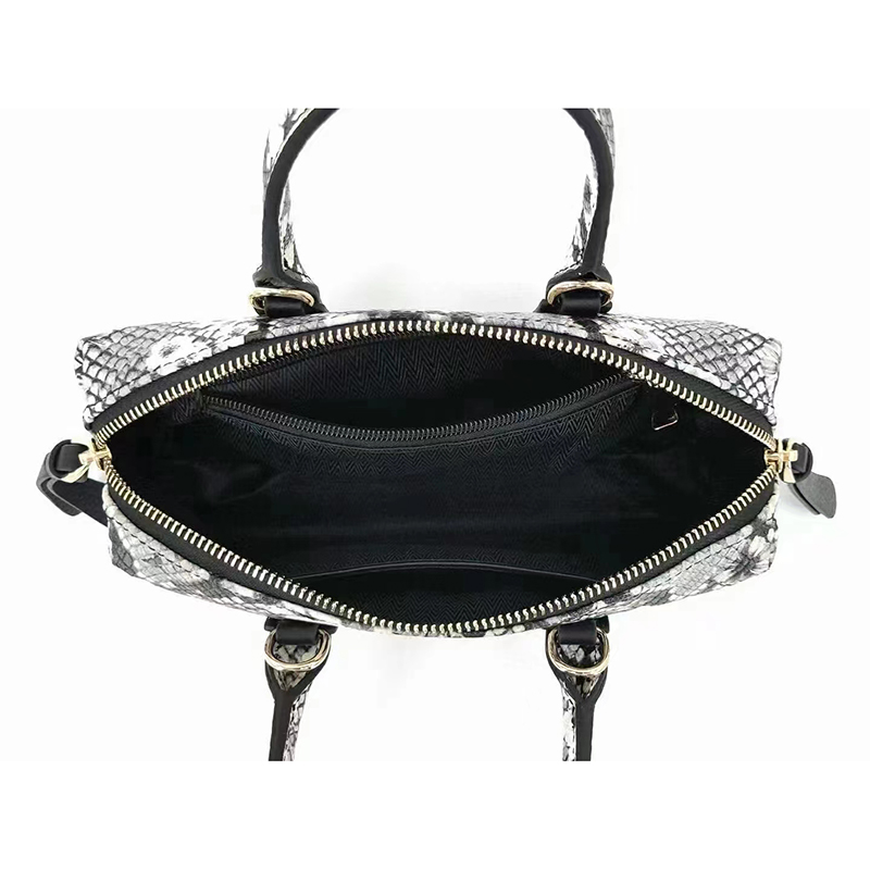 Cute Python Pattern Leather Top Handle Tote Women Handbags LH3502_7 Colors