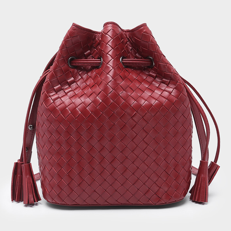 Drawstring Leather Crossbody Bag Womens Purse LH3179_4 Colors