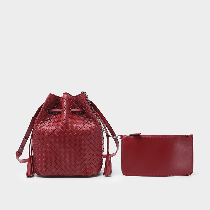 Drawstring Leather Crossbody Bag Womens Purse LH3179_4 Colors