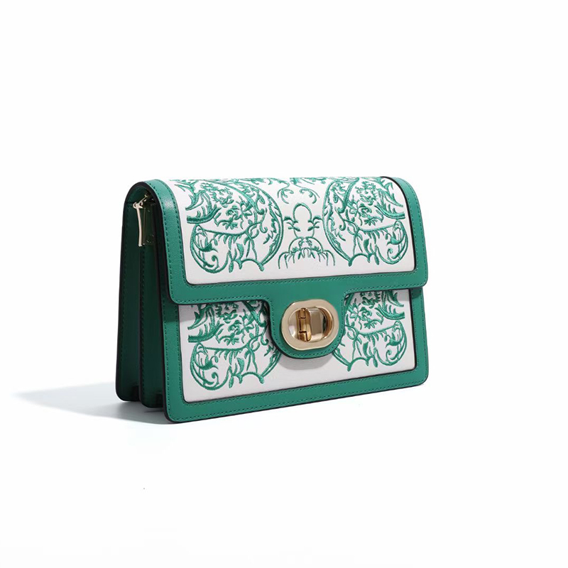 Elegant Embroidery Leather Purse Bag LH3588_3 Colors