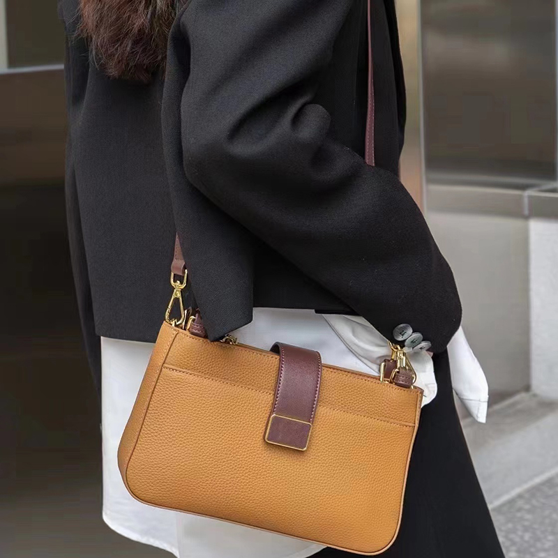 Elegant Genuine Leather Tote Crossbody Purse LH3348_5 Colors
