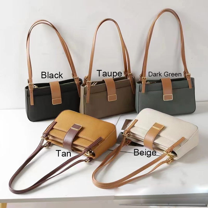 Elegant Genuine Leather Tote Crossbody Purse LH3348_5 Colors