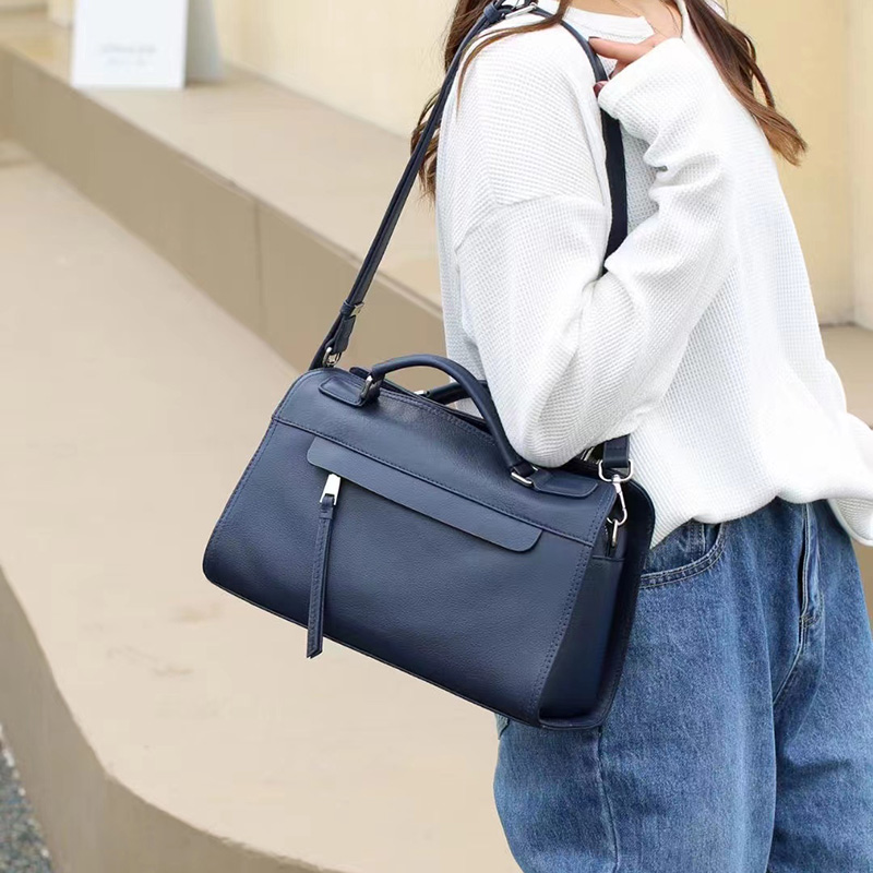 Fashion Real Leather Bag Ladies Top Handle Purse LH3521_5 Colors