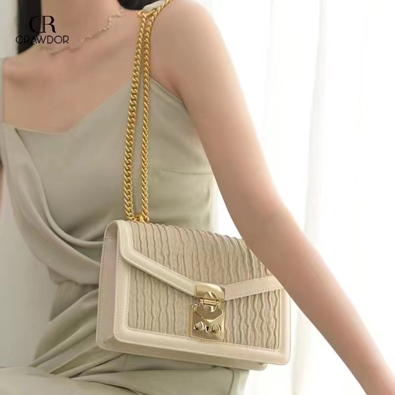Fashion Ruching Crossbody Bag Womens Saddle Purse LH3545_4 Colors