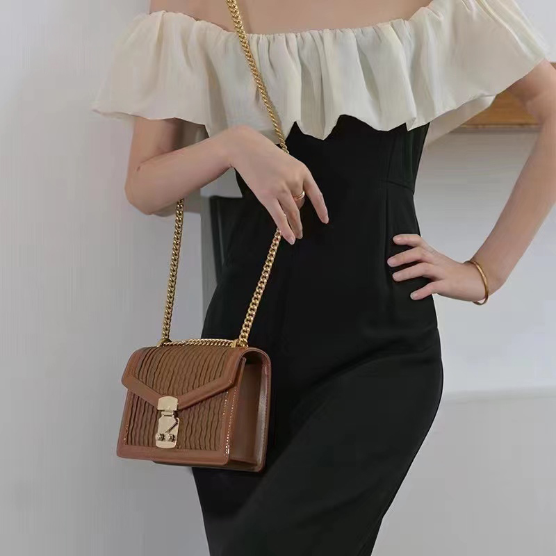 Fashion Ruching Crossbody Bag Womens Saddle Purse LH3545_4 Colors