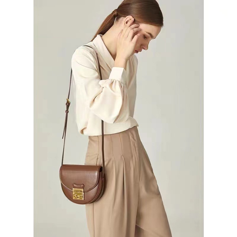 Flap Genuine Leather Purse Womens Saddle Bag LH3382_2 Colors
