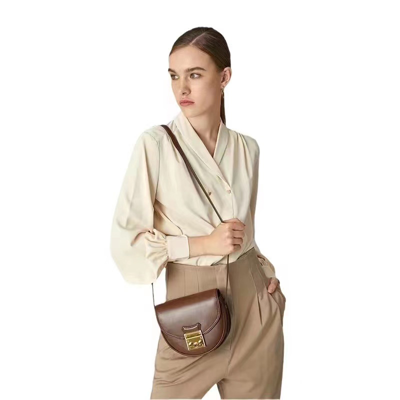 Flap Genuine Leather Purse Womens Saddle Bag LH3382_2 Colors