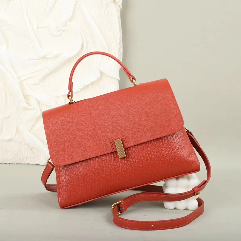 Flap Leather Satchel Bag Women Crossbody Bag LH3618_5 Colors