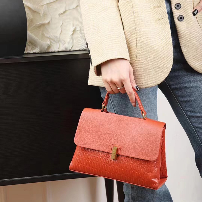 Flap Leather Satchel Bag Women Crossbody Bag LH3618_5 Colors