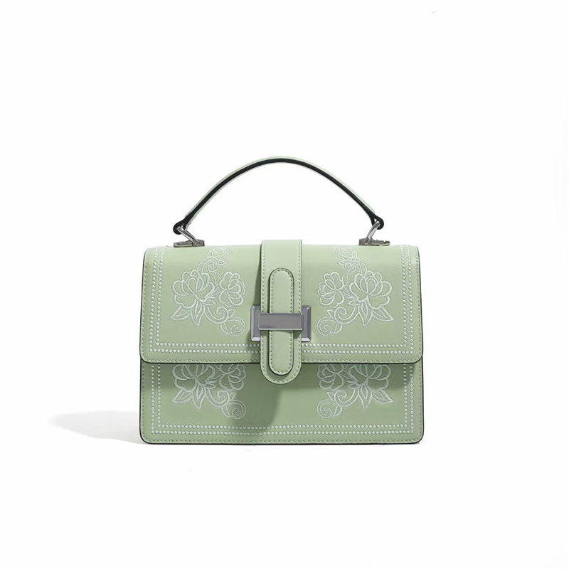 Floral Leather Crossbody Bag Ladies Satchel Bags LH3586_3 Colors