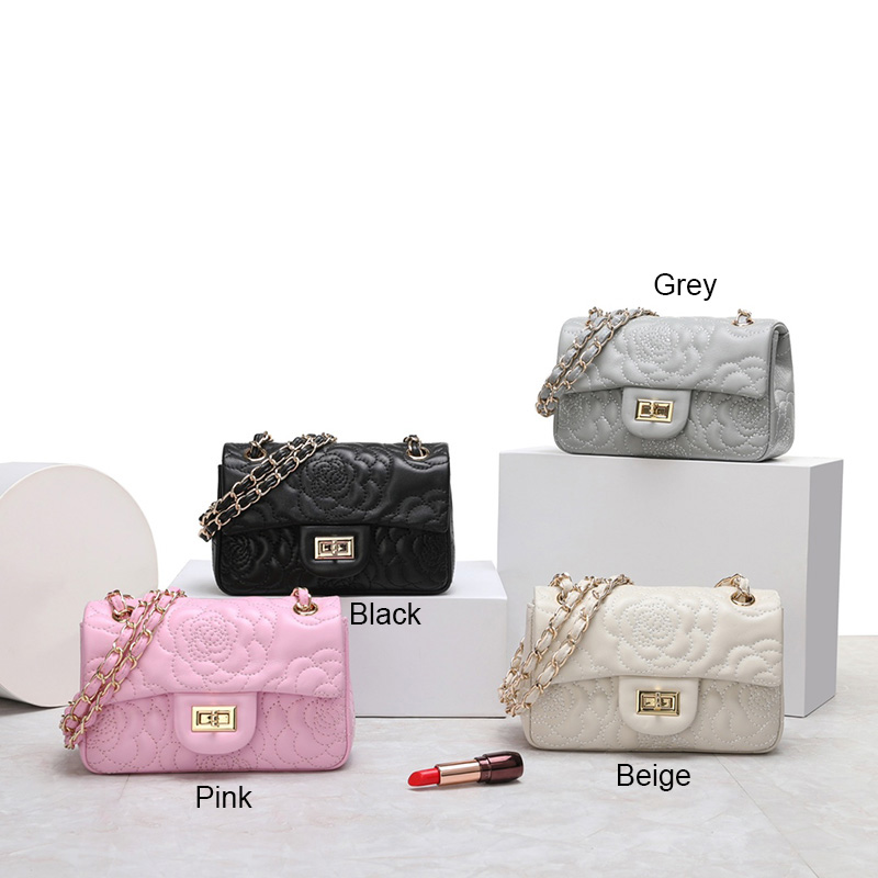 Floral Leather Crossbody Bag Women Handbags LH3665_4 Colors