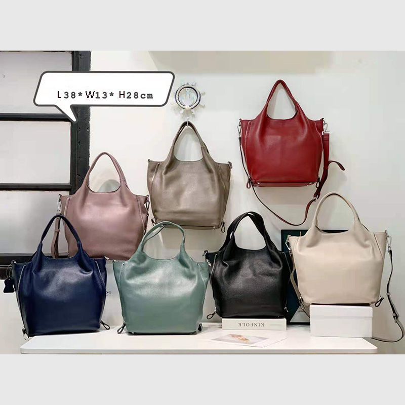 Functional Genuine Leather Tote Bag for Women LH3104_6 Colors