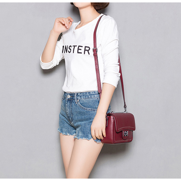 Genuine Leather Cross Body Bag LH2298_4 Colors