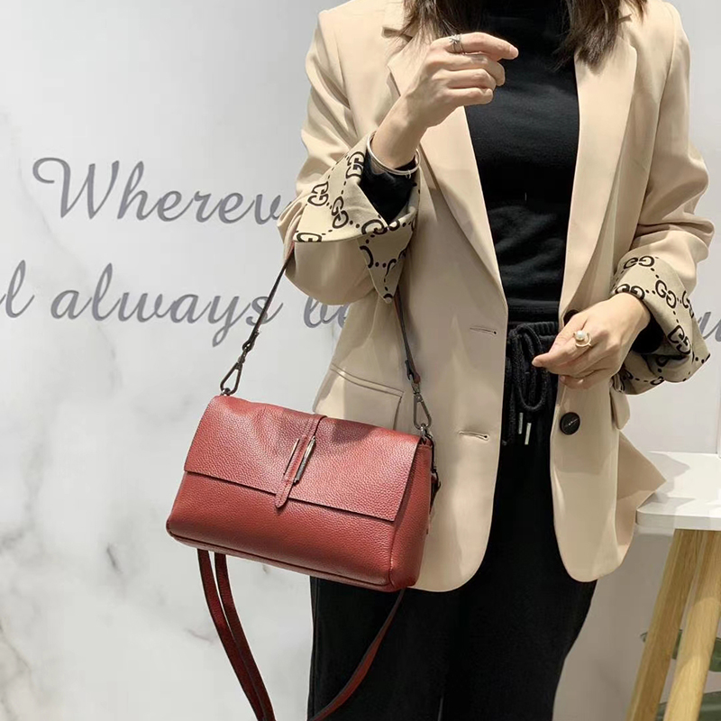 Genuine Leather Crossbody Bag Satchel Purse LH3071_6 Colors