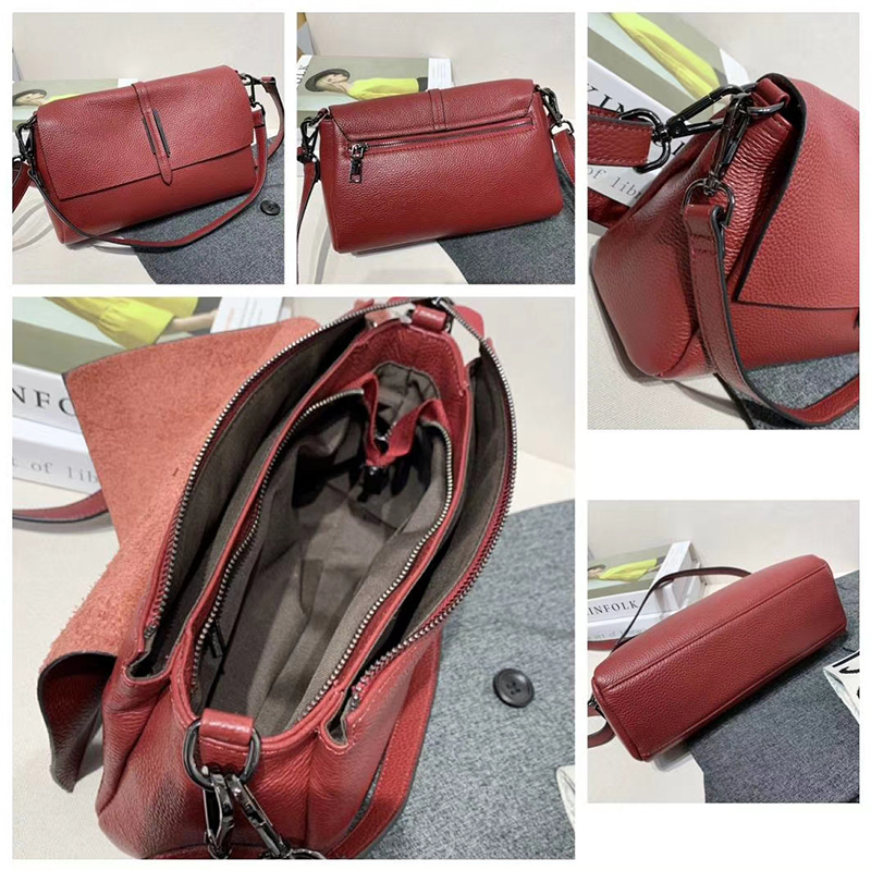 Genuine Leather Crossbody Bag Satchel Purse LH3071_6 Colors