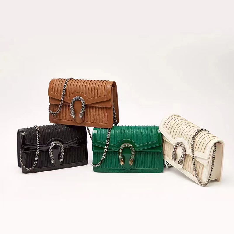 Gorgeous Ruching Crossbody Bag Lady Saddle Bag LH3546_4 Colors