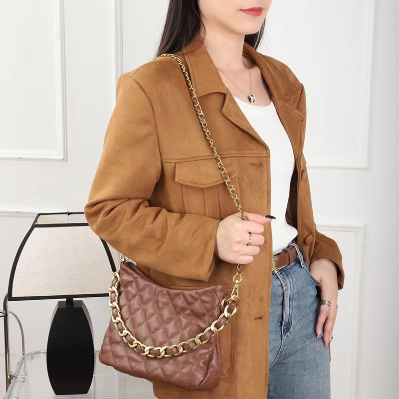 Ladies Luxury Quilted Leather Crossbody Shoulder Purse Bag LH3660L_3 Colors