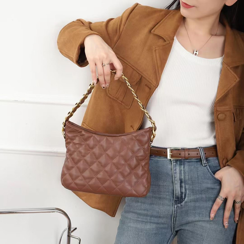 Ladies Luxury Quilted Leather Crossbody Shoulder Purse Bag LH3660L_3 Colors
