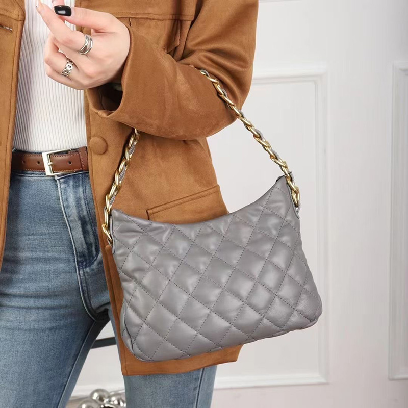 Ladies Luxury Quilted Leather Crossbody Shoulder Purse Bag LH3660L_3 Colors