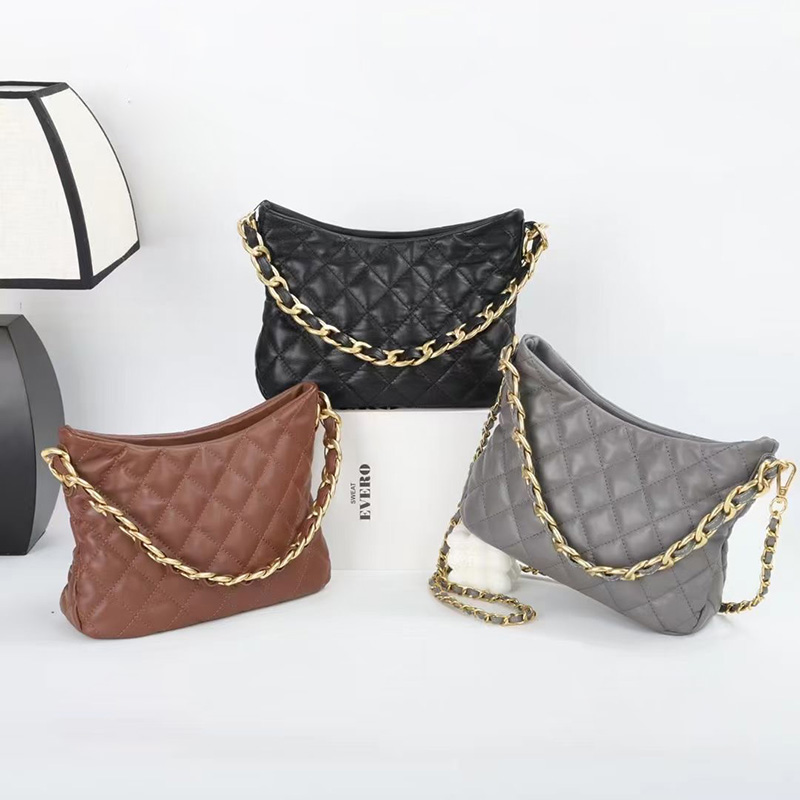 Ladies Luxury Quilted Leather Crossbody Shoulder Purse Bag LH3660L_3 Colors