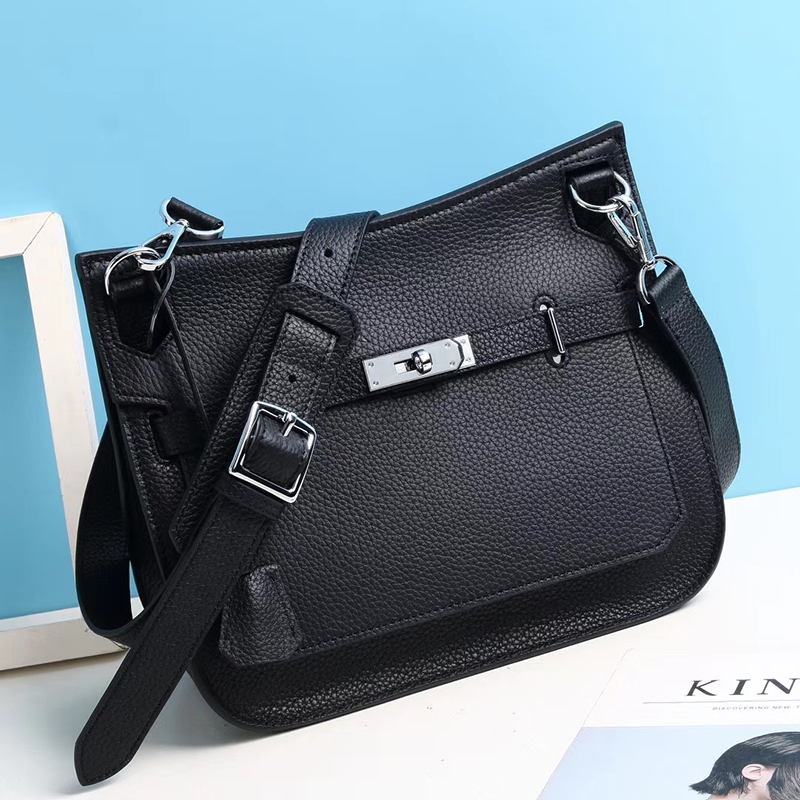 Ladies Padlock Real Leather Crossbody Bag LH
